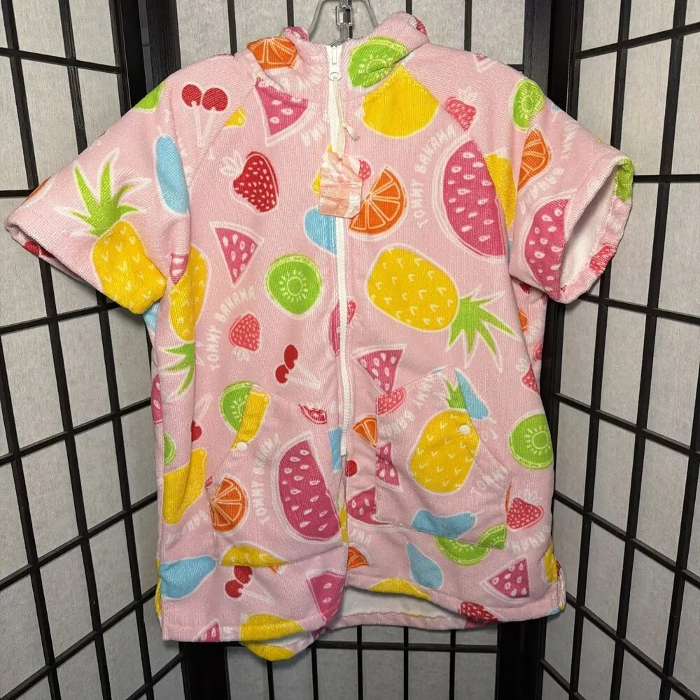 Tommy‎ Bahama Kids Hooded Terry Cloth Swim Beach Cover-Up L/XL 7-12 Towel Zip Up